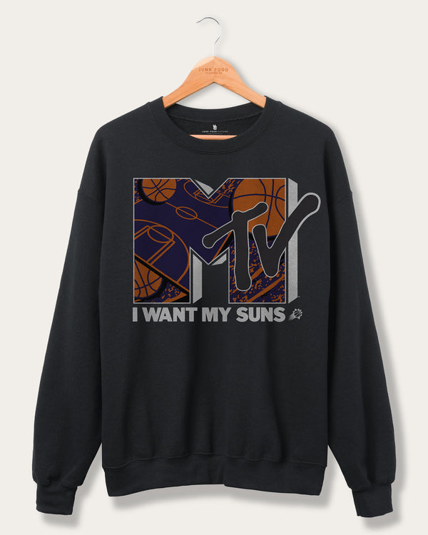 junk food clothing Suns x MTV I Want My Fan Fleece Black