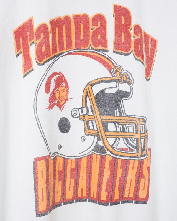 Junk Food Clothing Tampa Bay Buccaneers Throwback Helmet Flea Market Tee White