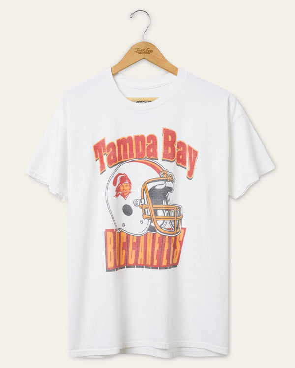 junk food clothing Tampa Bay Buccaneers Throwback Helmet Flea Market Tee White