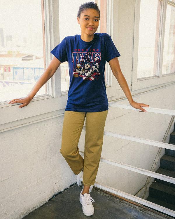 Junk Food Clothing Texans Disney Huddle Up Tee Navy