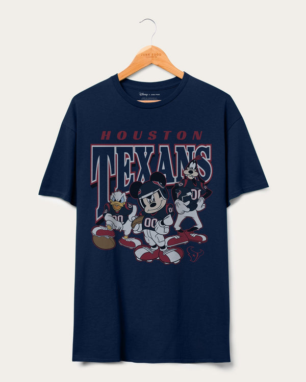 junk food clothing Texans Disney Huddle Up Tee Navy