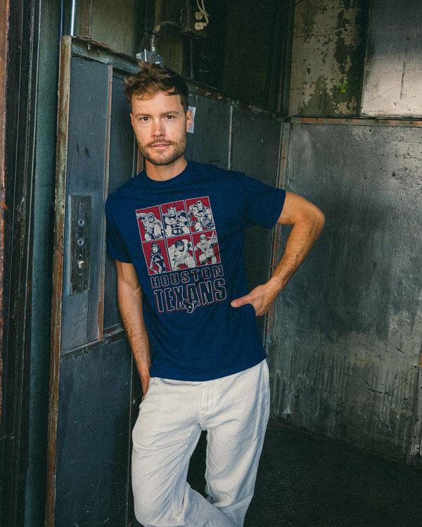 Junk Food Clothing Texans Marvel The Avengers Line Up Tee Navy