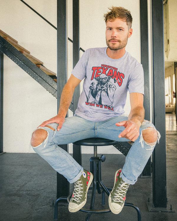 Junk Food Clothing Texans Star Wars™ Yoda™ Win We Will Fan Tee Graphite