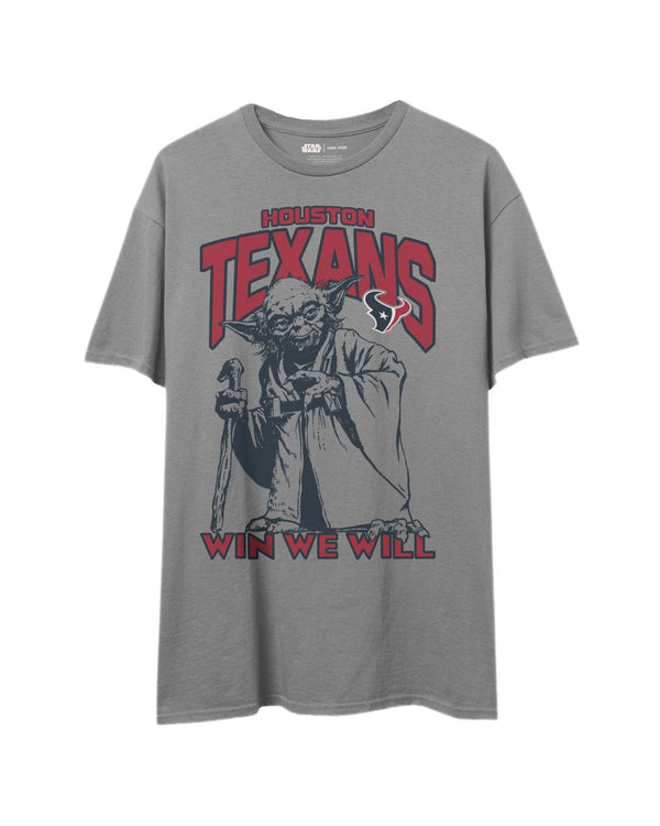 junk food clothing Texans Star Wars™ Yoda™ Win We Will Fan Tee Graphite