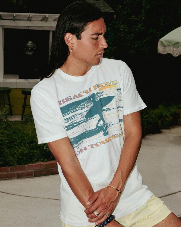Junk Food Clothing The Beach Boys On Tour 1985 Vintage Tee Vintage White