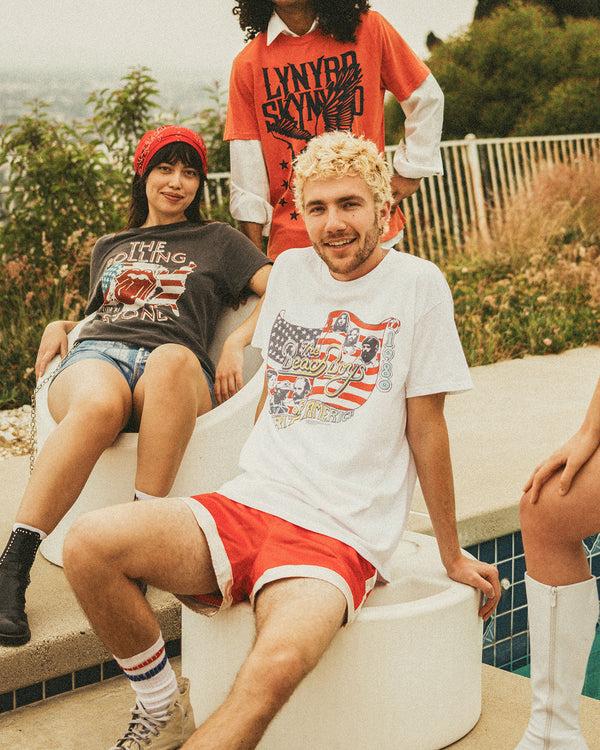 Junk Food Clothing The Beach Boys USA Flea Market Tee White