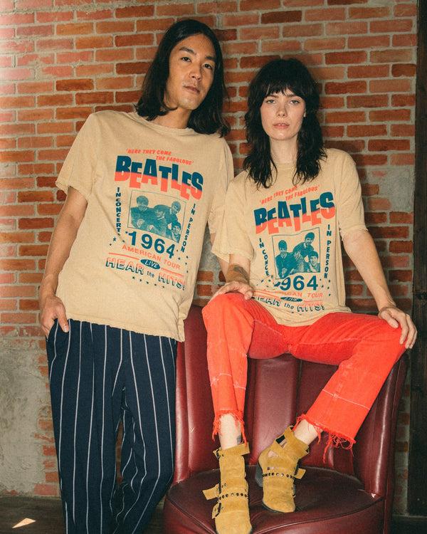 Junk Food Clothing The Beatles 1964 Tour Vintage Tee Camel