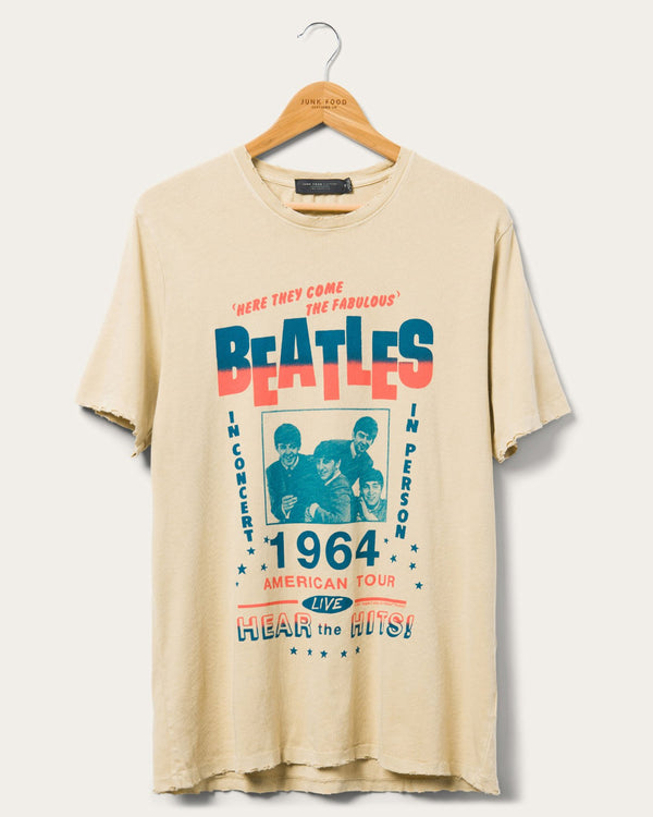 junk food clothing The Beatles 1964 Tour Vintage Tee Camel