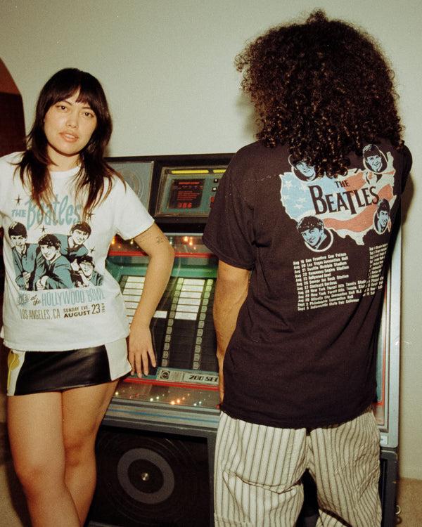 Junk Food Clothing The Beatles First U.S. Tour Flea Market Tee Black