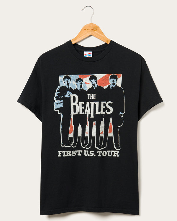 junk food clothing The Beatles First U.S. Tour Flea Market Tee Black