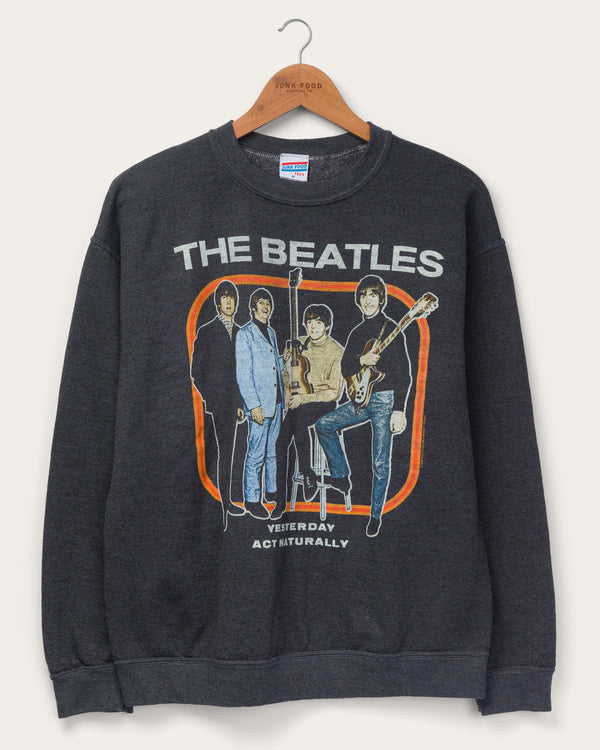junk food clothing The Beatles Guitar Pose Flea Market Fleece Black