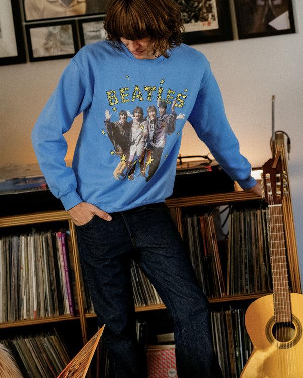 Junk Food Clothing The Beatles Magical Mystery Tour Flea Market Fleece Carolina Blue