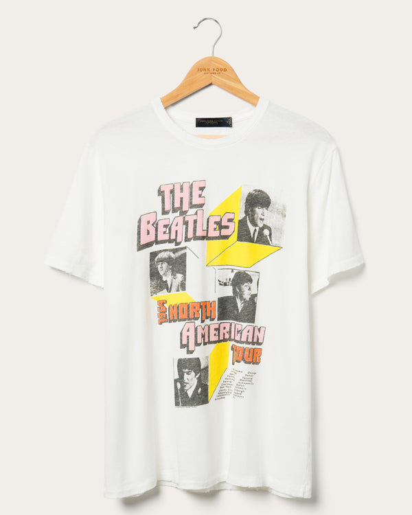 junk food clothing The Beatles North American Tour 3D Boxes Vintage Tee Vintage White