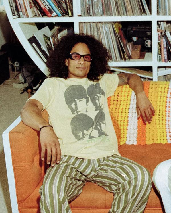 Junk Food Clothing The Beatles Portrait Vintage Tee Dusty Citron