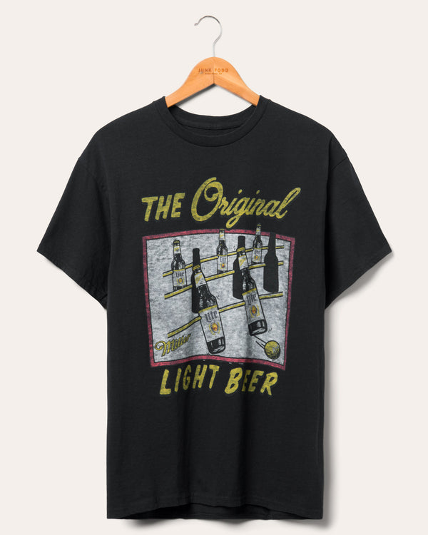 junk food clothing The Original Light Beer Flea Market Tee Black junk food clothing The Original Light Beer Flea Market Tee Black
