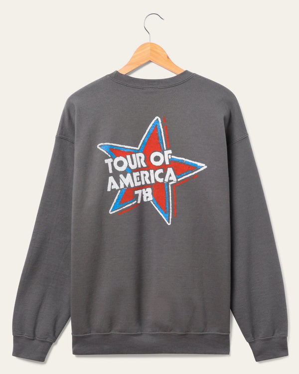 Junk Food Clothing The Rolling Stones America '78 Flea Market Fleece Charcoal