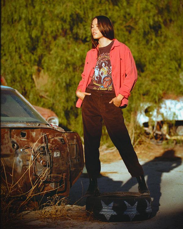 Junk Food Clothing The Rolling Stones Europe '76 Vintage Tee Vintage Black