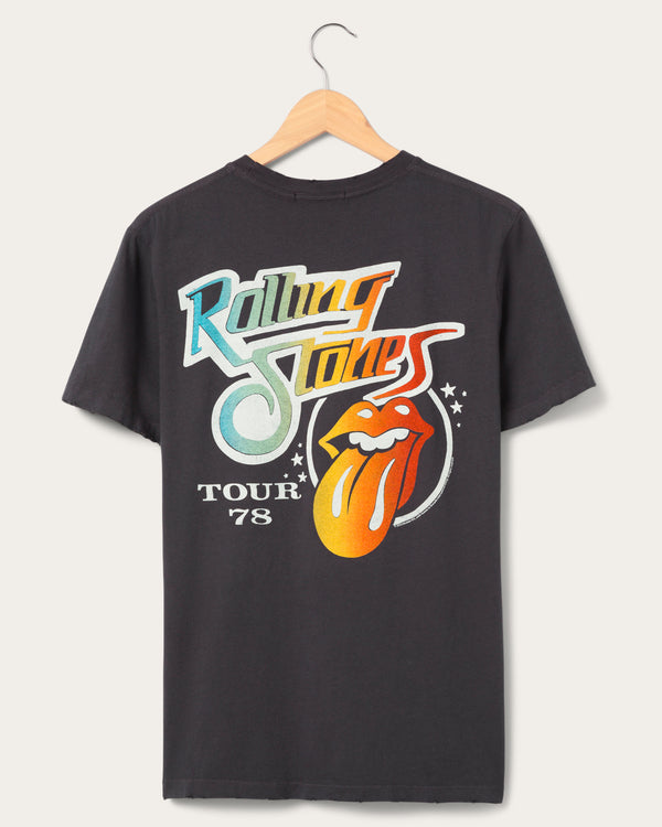 Junk Food Clothing The Rolling Stones Tour '78 Vintage Tee Vintage Black