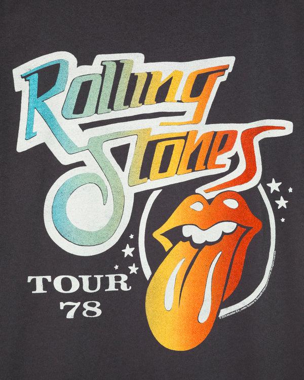 Junk Food Clothing The Rolling Stones Tour '78 Vintage Tee Vintage Black