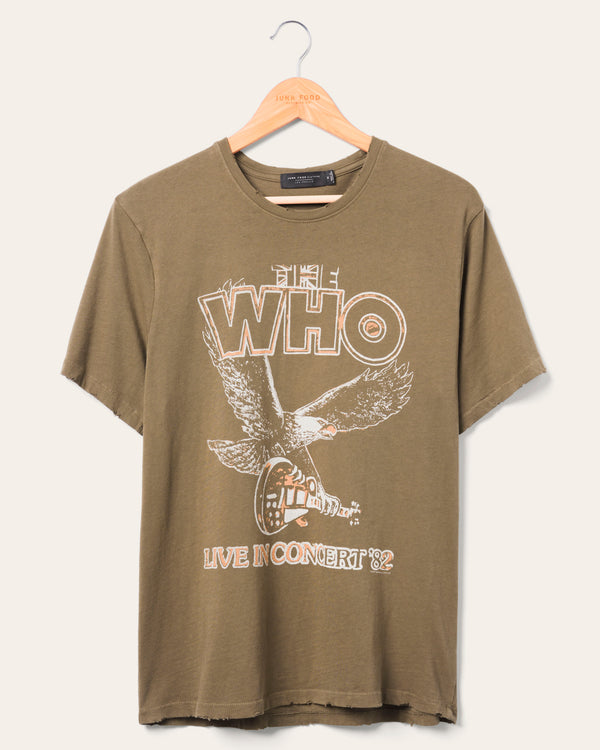 junk food clothing The Who Live in Concert '82 Vintage Tee Washed Leather