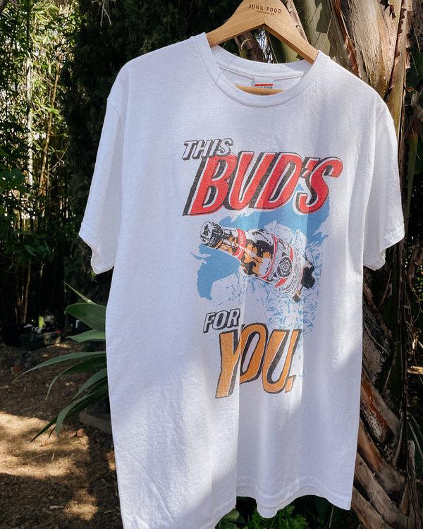 Junk Food Clothing This Bud's For You Flea Market Tee White