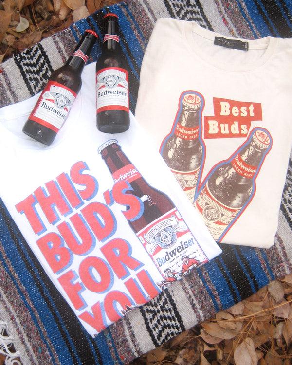 Junk Food Clothing This Bud's For You Flea Market Tee White