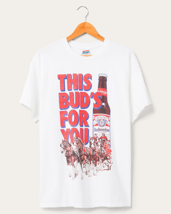 junk food clothing This Bud's For You Flea Market Tee White