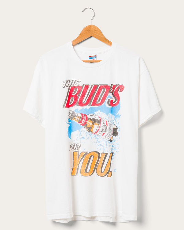 junk food clothing This Bud's For You Flea Market Tee White