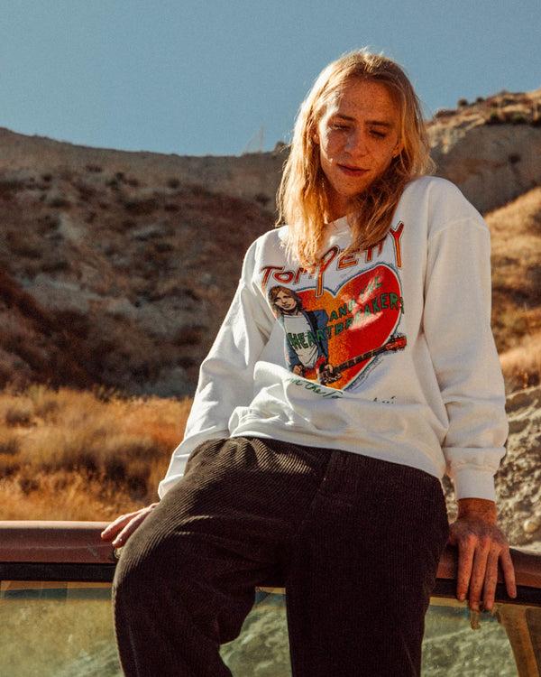 Junk Food Clothing Tom Petty Damn The Torpedoes Flea Market Fleece White