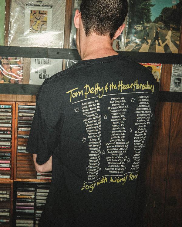 Junk Food Clothing Tom Petty Dogs With Wings Tour '95 Flea Market Tee Black