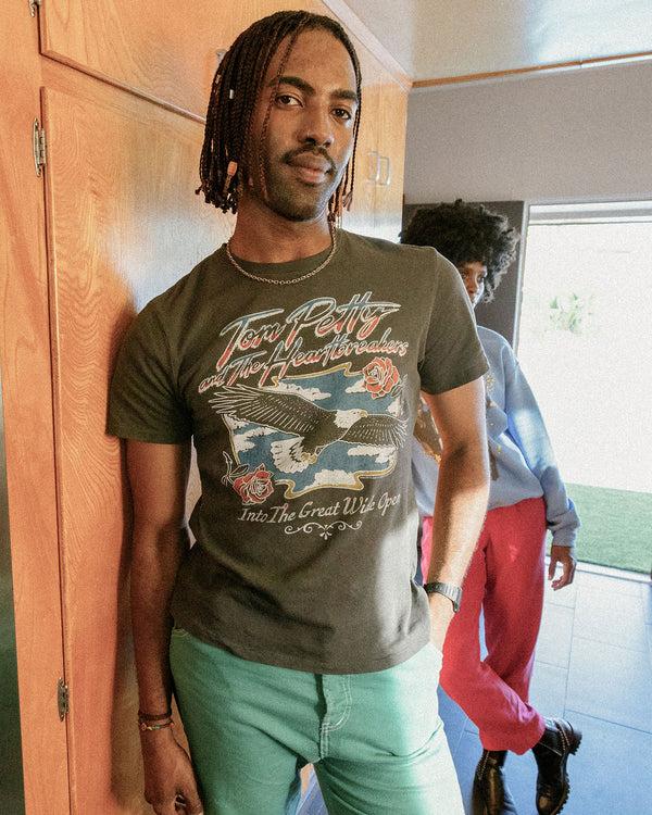 Junk Food Clothing Tom Petty Eagle Vintage Tee Vintage Black