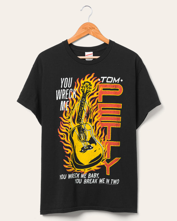 junk food clothing Tom Petty You Wreck Me Flea Market Tee Black
