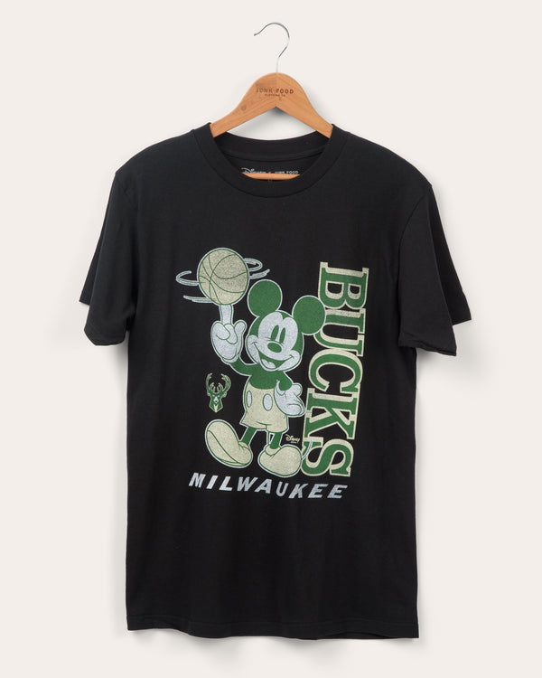 junk food clothing UNISEX BUCKS VINTAGE MICKEY BALLER TEE BLACK