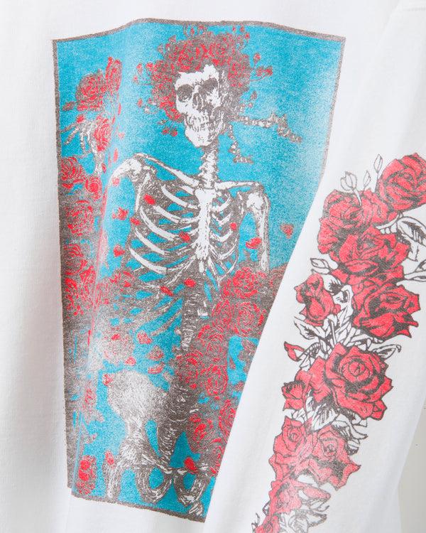 Junk Food Clothing Unisex Grateful Dead Roses Flea Market Fleece White