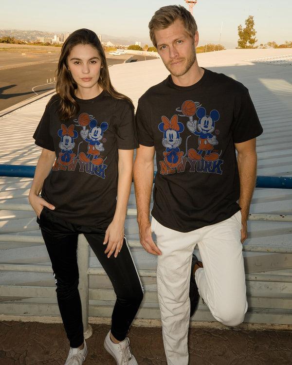 Junk Food Clothing Unisex Knicks Mickey Minnie City Edition Tee BLACK