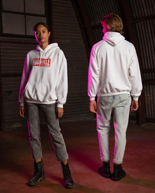 Junk Food Clothing UNISEX MARVEL SWIRL LOGO HOODIE VINTAGE WHITE