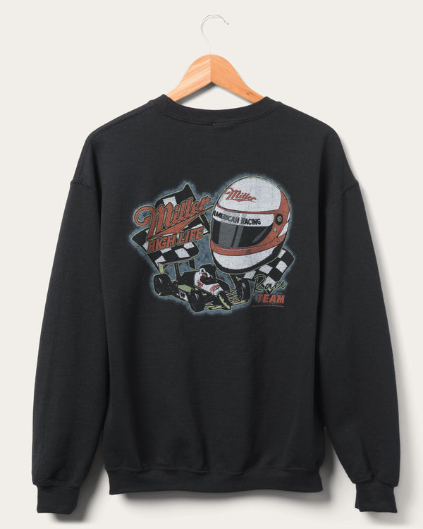 Junk Food Clothing Unisex Miller High Life Racing Pit Flea Market Fleece Black