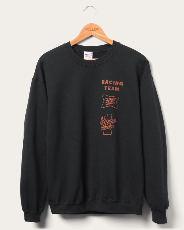 junk food clothing Unisex Miller High Life Racing Pit Flea Market Fleece Black