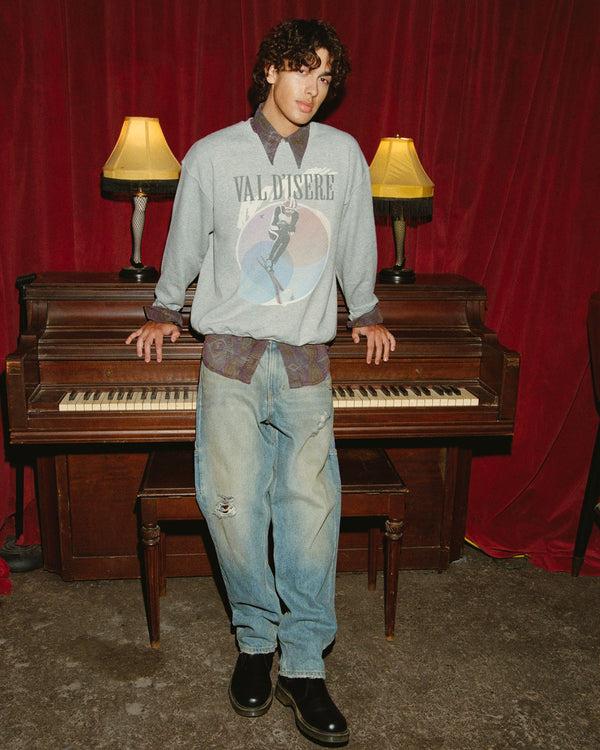 Junk Food Clothing Val D'isere Flea Market Fleece Heather Gray