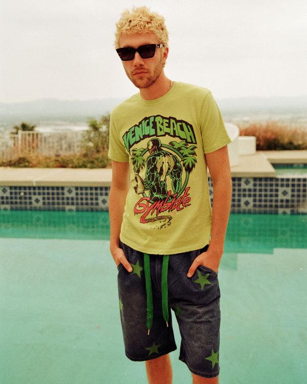 Junk Food Clothing Venice Beach Gymbiote Vintage Tee Celery Green