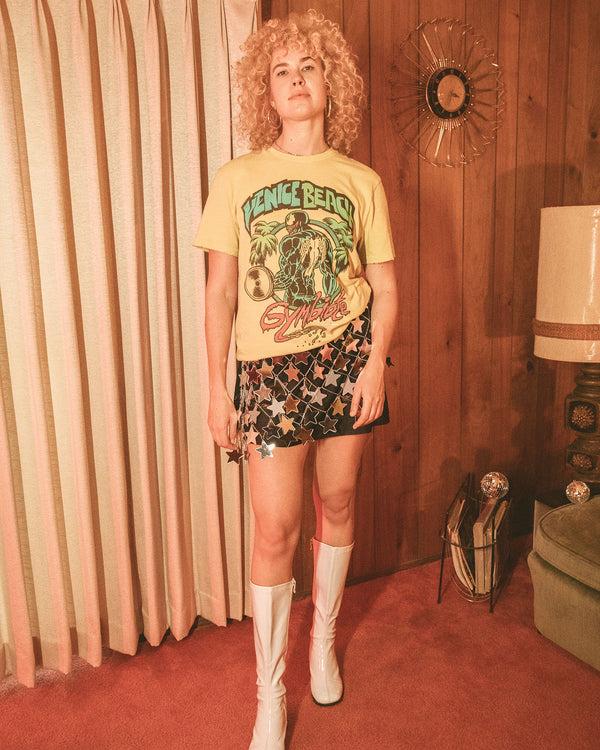 Junk Food Clothing Venice Beach Gymbiote Vintage Tee Celery Green