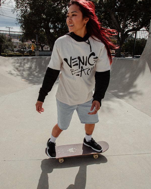 Junk Food Clothing Venice Beach Vintage Tee Peach Blush