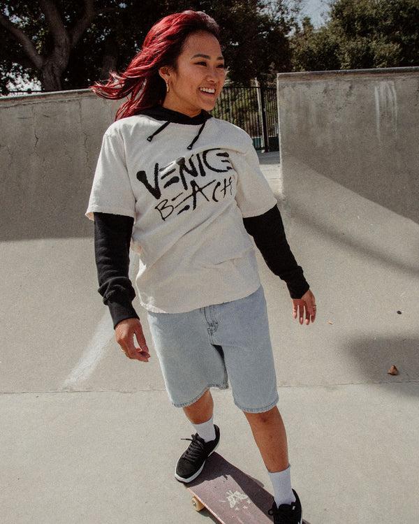 Junk Food Clothing Venice Beach Vintage Tee Peach Blush