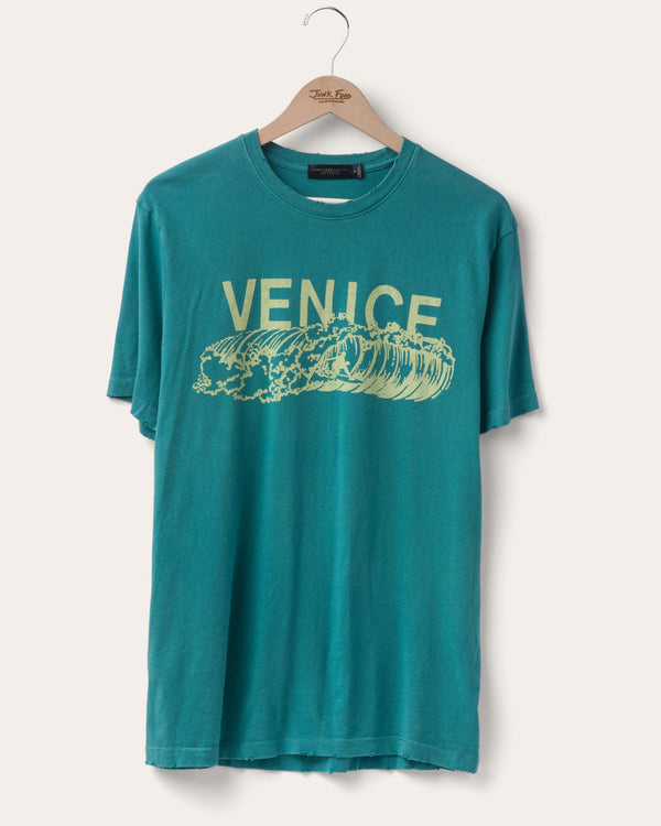 junk food clothing Venice Vintage Tee Brittany Blue