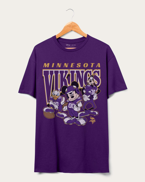 junk food clothing Vikings Disney Huddle Up Tee Purple