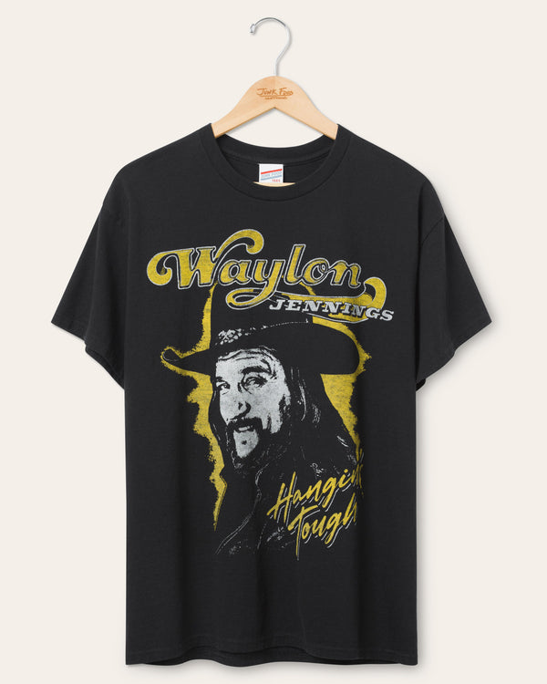 junk food clothing Waylon Jennings Hangin' Tough Flea Market Tee junk food clothing Waylon Jennings Hangin' Tough Flea Market Tee
