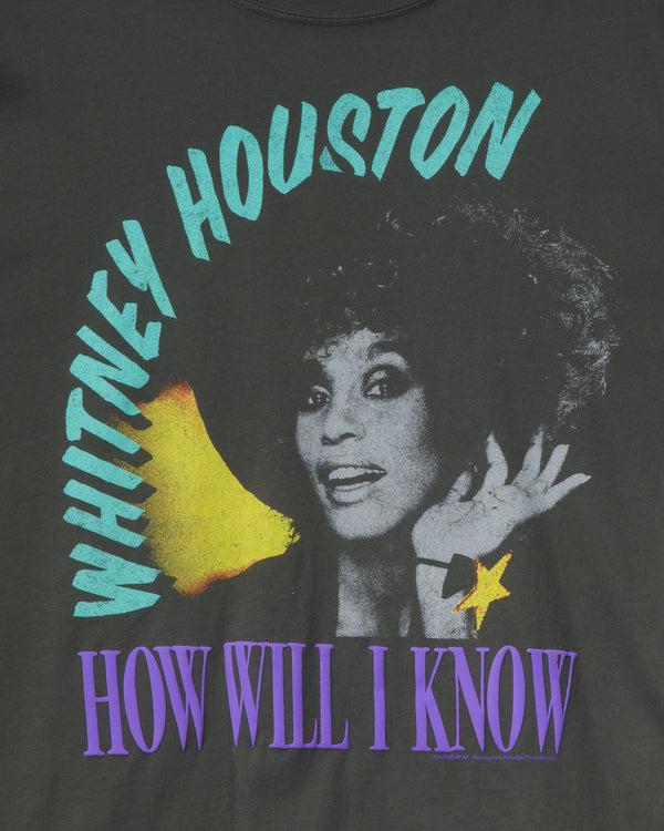 Junk Food Clothing Whitney Houston How Will I Know Oversized Tee Vintage Black