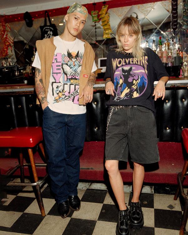 Junk Food Clothing Wolverine 8-Bit Flea Market Tee Black