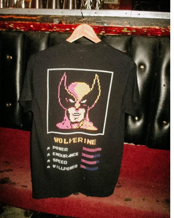 Junk Food Clothing Wolverine 8-Bit Flea Market Tee Black