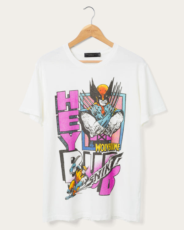 junk food clothing Wolverine Hey Bub Vintage Tee Vintage White